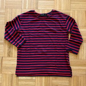 Tuckernuck Pomander Place Red and Navy Striped Top